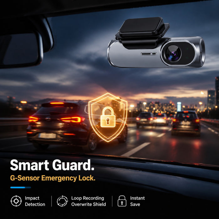 4K WiFi Hidden Front Dash Cam with 32GB Card G-Sensor Parking Protection