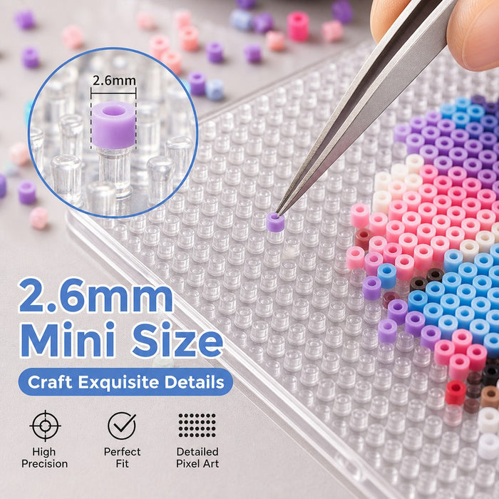 120 Colour 2.6mm Mini Fuse Beads Kit with Storage Cases & Accessories