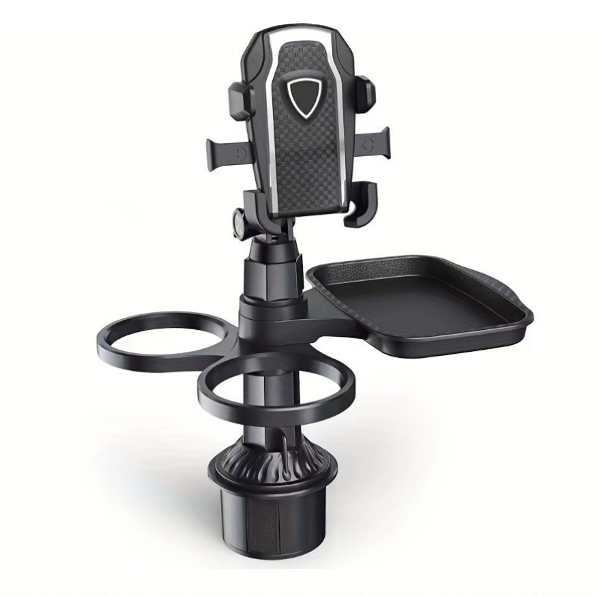 Universal 3-in-1 Car Cup Holder Tray Phone Mount Drink Food Table Tidy Organizer