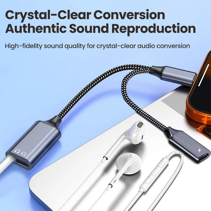 3-in-1 USB-C to 3.5mm Audio Adapter with USB-C Charging & Digital Audio Port