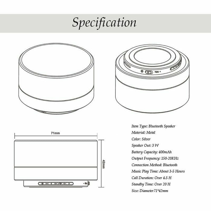 Bluetooth Speakers Portable Wireless Speaker Music Stereo Handsfree Rechargeable