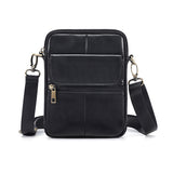 Genuine leather men's crossbody bag oiled wax leather Satchel Crossbody Bag – detail 9