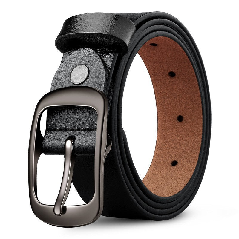 Genuine Leather 110-120CM Women's Belt Pin Buckle Top Layer Cow Leather