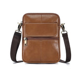 Genuine leather men's crossbody bag oiled wax leather Satchel Crossbody Bag – detail 10