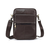Genuine leather men's crossbody bag oiled wax leather Satchel Crossbody Bag – detail 11