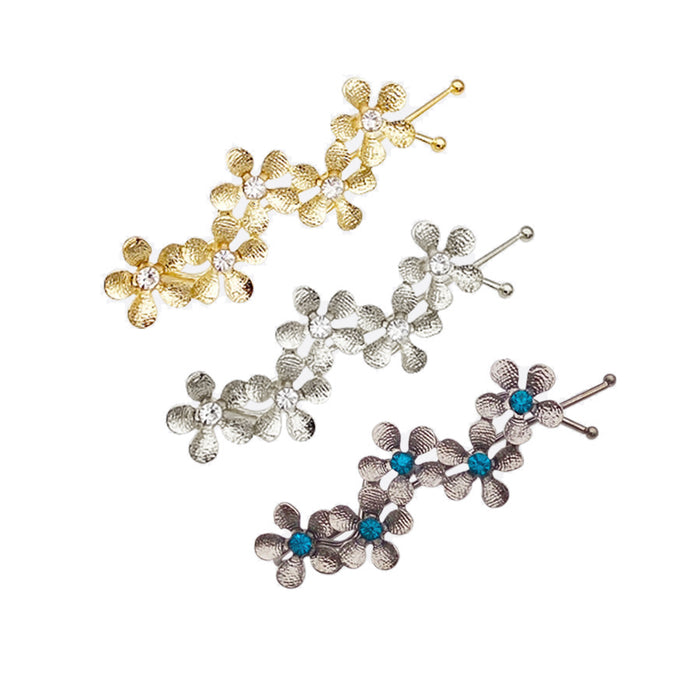 2x Women's metal hairpin flower Clips fashion Lady's Hair Accessories