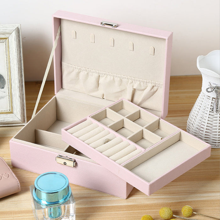 Jewelry Box Organizer Case Holder Storage Earring Ring Display Box