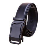 Genuine Leather Belt Men's Plate Reversible Buckle Business Dress Belts – detail 5