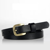 New Women's Belt Luxury Genuine Leather Belts For Women Female Gold Pin Buckle – detail 9