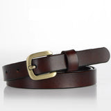 New Women's Belt Luxury Genuine Leather Belts For Women Female Gold Pin Buckle – detail 10