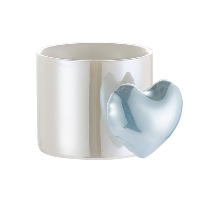 Lovely 3D Heart Love Ceramic Cup Mug Puffy Heart Handle with Gift Box