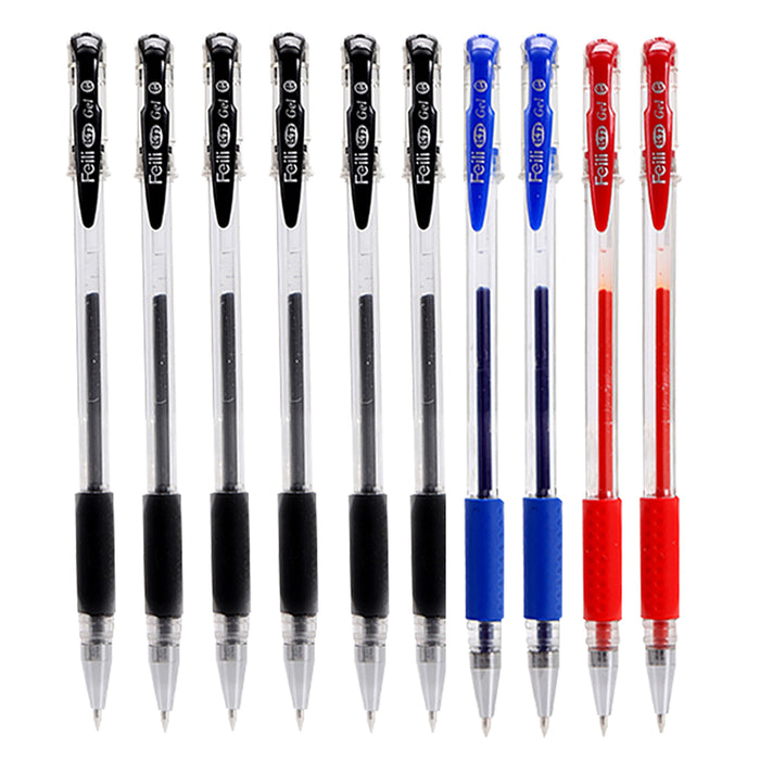 10 Pcs 0.5mm Gel Ink Pens Rollerball Ballpoint Pen School Office stationery