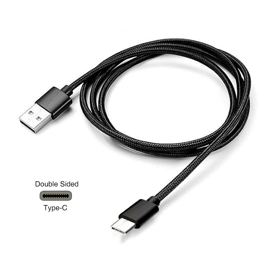 USB A to USB-C Fast Charging Cable 1M Black Nylon Strong Braided – detail 4