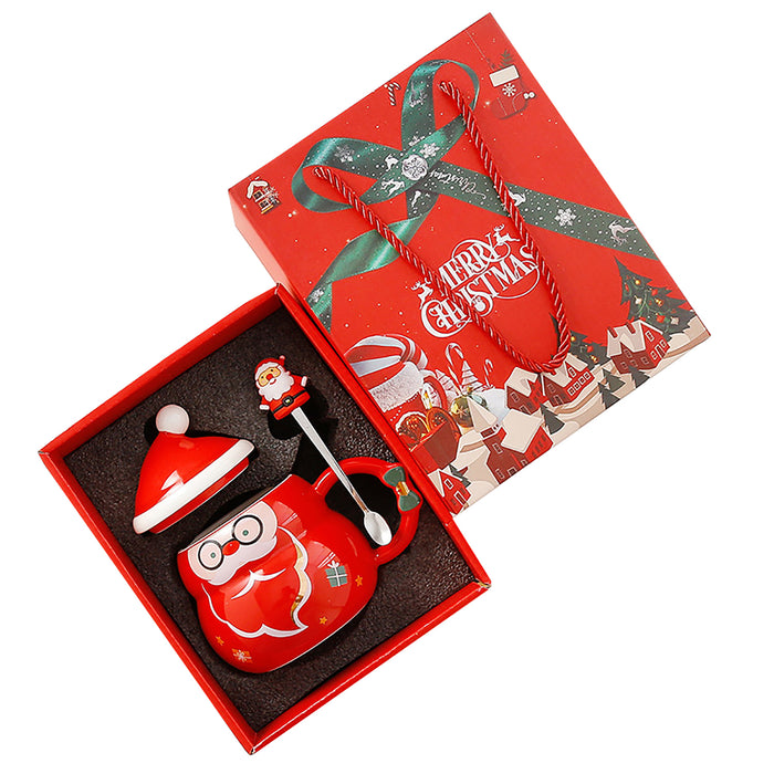 Christmas Cup Gift Box Ceramic Mug Set Mug Gift Set Christmas Coffee Cup