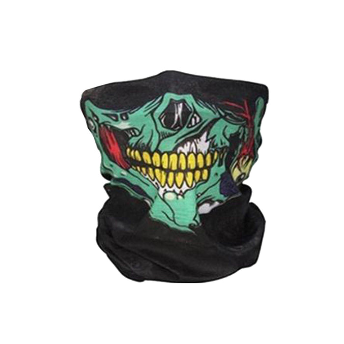 Motorcycle Face Skull Mask Half Face Motorbike Neck Headwear Party Mask