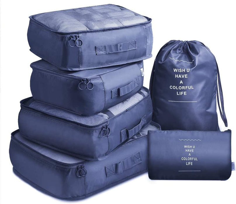 6 Piece Travel Bags Travel Storage Bags Luggage Storage Bags Clothes Packing Bags