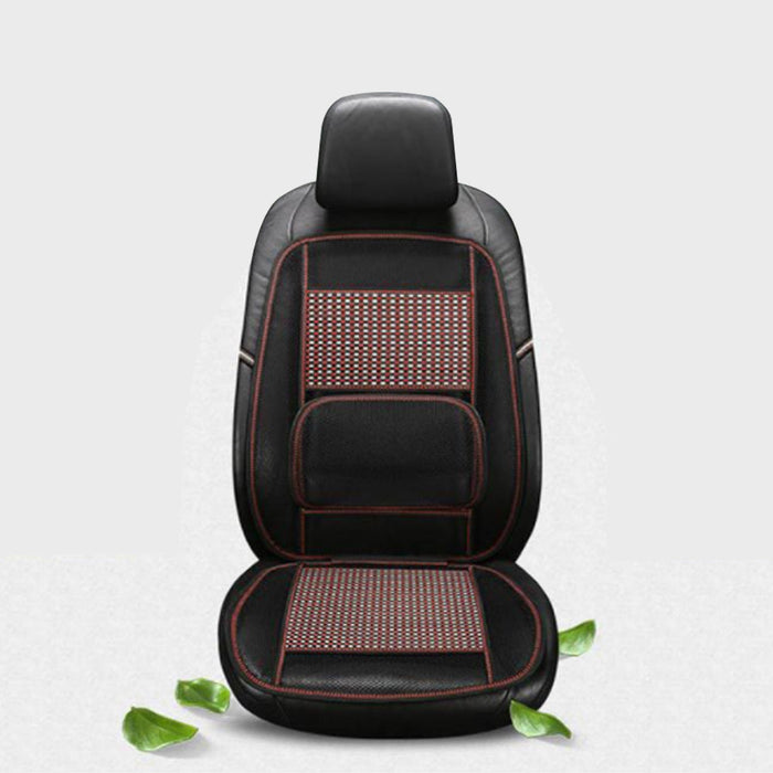 Car Seat Home Mesh Bamboo Seat Cushion Lumbar Brace Back Support Cool in Summer