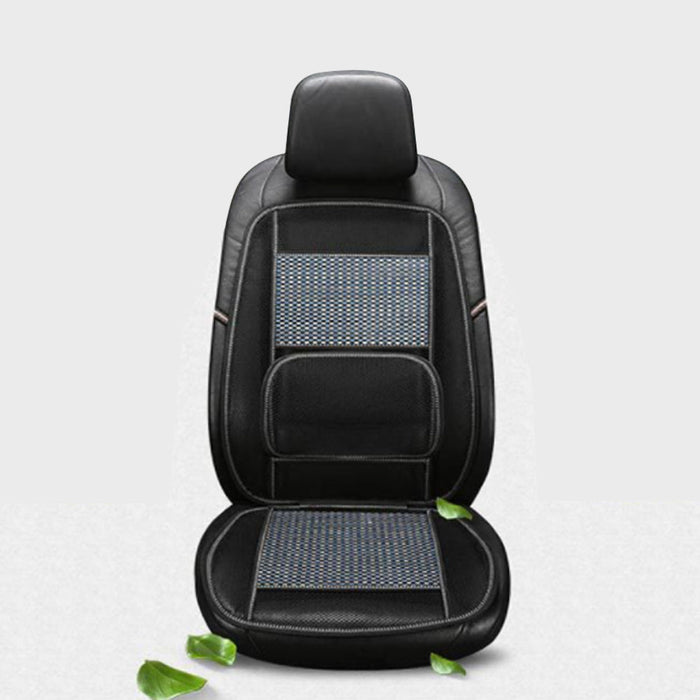 Car Seat Home Mesh Bamboo Seat Cushion Lumbar Brace Back Support Cool in Summer