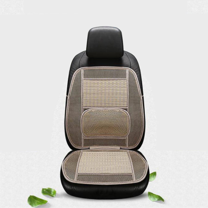 Car Seat Home Mesh Bamboo Seat Cushion Lumbar Brace Back Support Cool in Summer