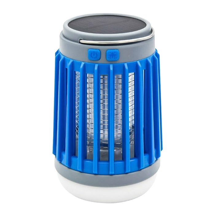 2 in 1 Solar Micro USB Electric Mosquito Insect Killer Flashlight Camping Lamp