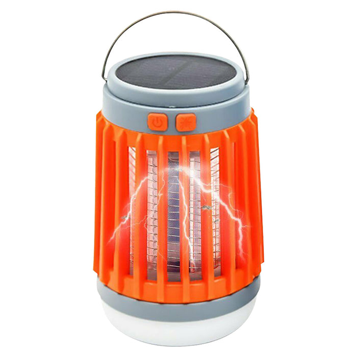 2 in 1 Solar Micro USB Electric Mosquito Insect Killer Flashlight Camping Lamp