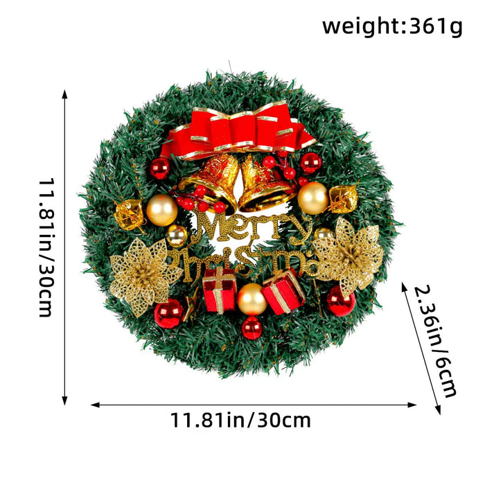 Christmas Wreath Door Garland Decoration Front Door Hanging Flowers Tree Décor