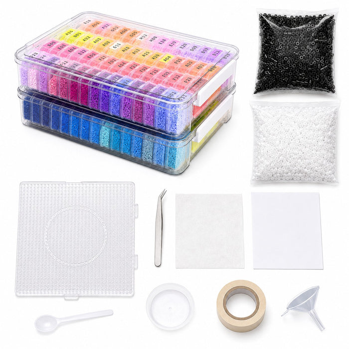 120 Colour 2.6mm Mini Fuse Beads Kit with Storage Cases & Accessories