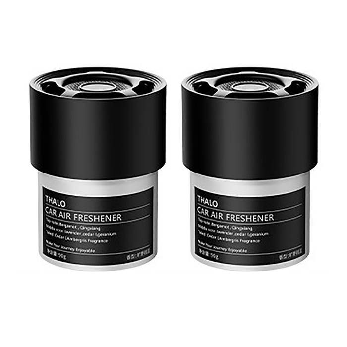 2-Pack Solid Car Air Freshener - 2 x 90g Adjustable Fragrance Balm