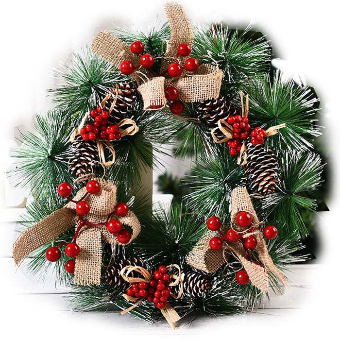 Christmas Wreath Door Garland Decoration Front Door Hanging Flowers Tree Décor