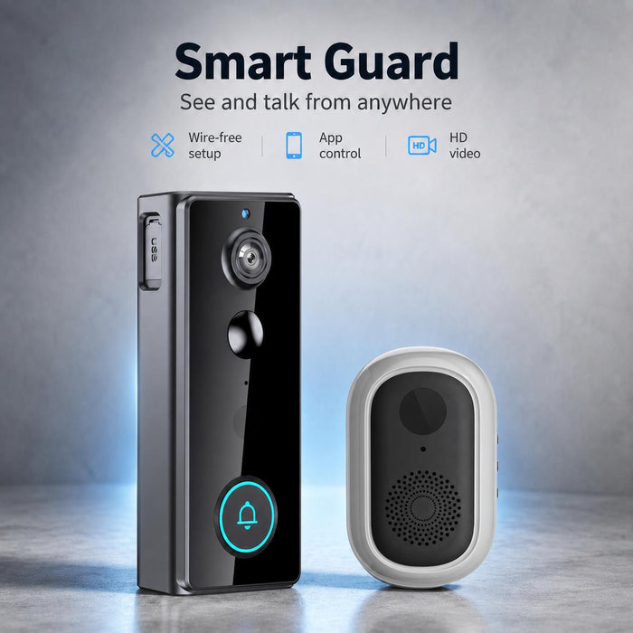 WiFi Smart Wireless Video Doorbell Camera with Chime and 32GB Card