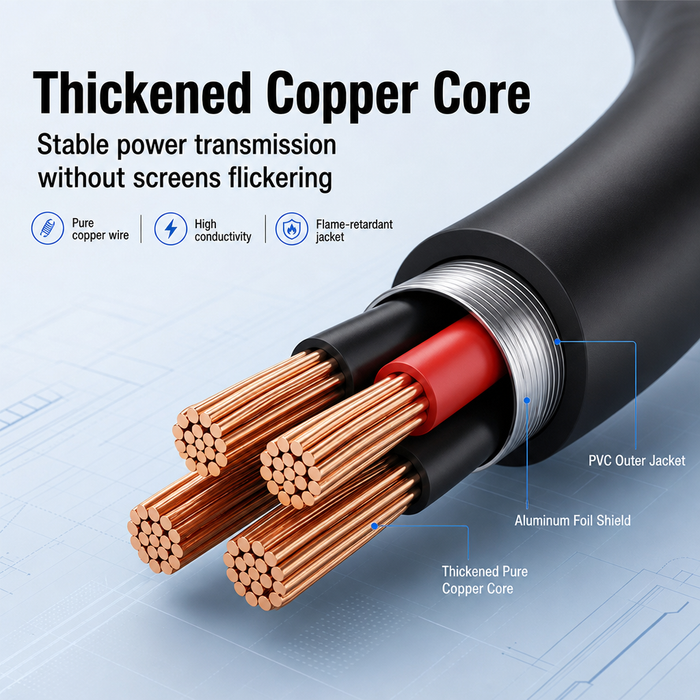 3.5m USB-A to Right-Angle USB-C Type-C Dash Cam Power Cable