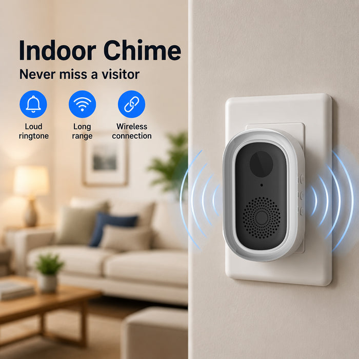 WiFi Smart Wireless Video Doorbell Camera with Chime and 32GB Card
