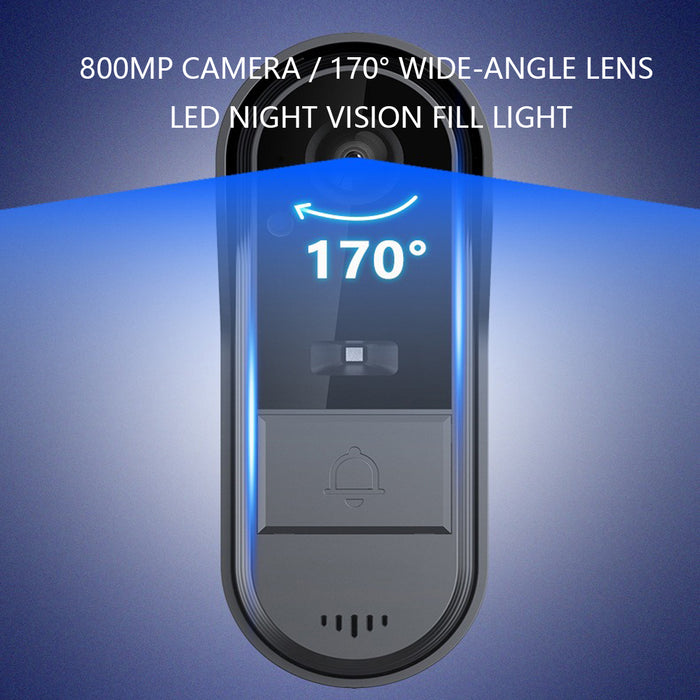 Smart Wireless Video Doorbell with 4.3" Screen HD 8MP Camera Night VisionTwo-Way Audio IP65