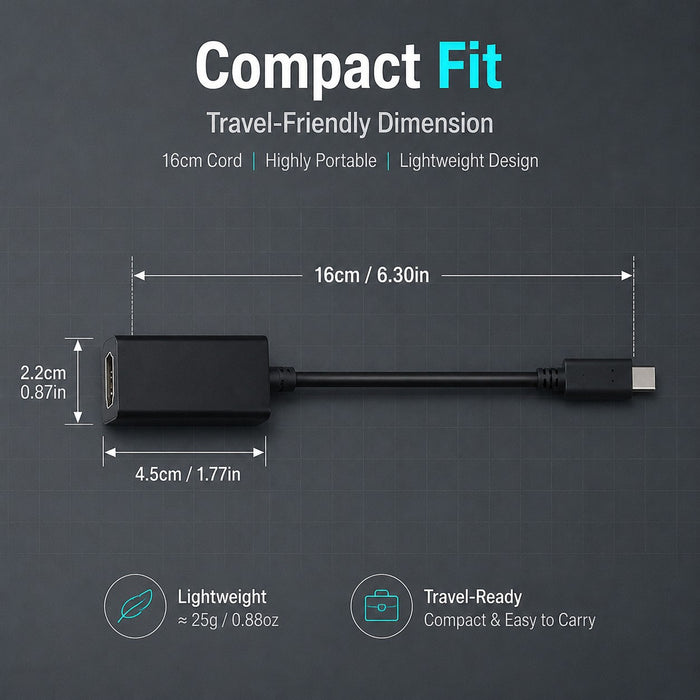 USB-C to HDMI Adapter 4K USB-C Video Converter Cable 16cm for MacBook Pro – detail 8