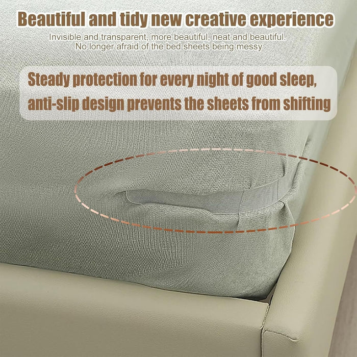 8PCS Bed Sheet Holders w/ Lock Strips Heavy-Duty Corner Straps Non-Slip Grippers