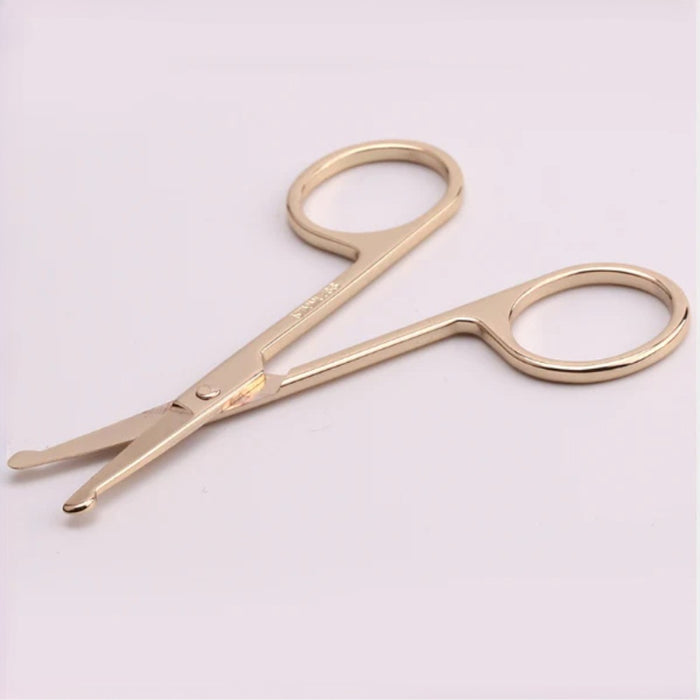 Eyebrow Trimming Scissors Stainless Steel Safety Grooming Scissors