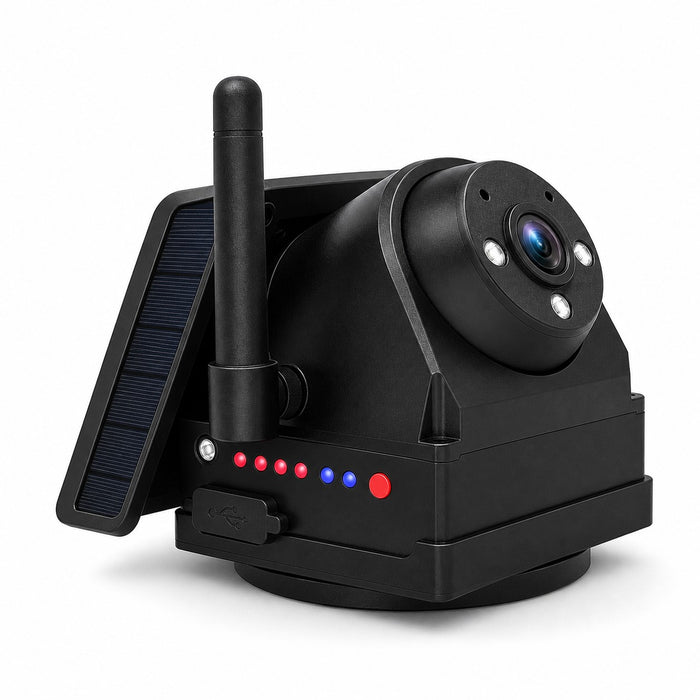Solar WiFi Vehicle HD Camera No Monitor Required 9600mAh Magnetic