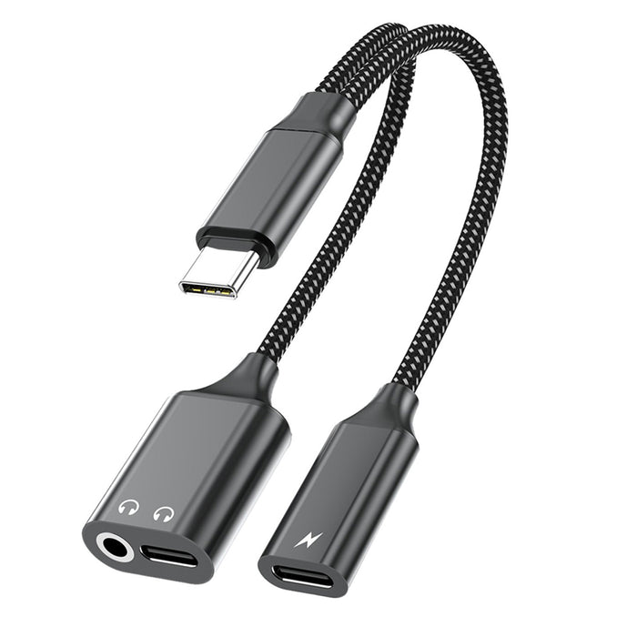 3-in-1 USB-C to 3.5mm Audio Adapter with USB-C Charging & Digital Audio Port