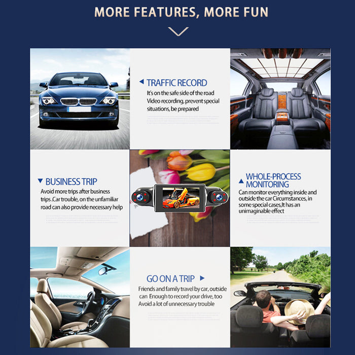 4 Channel Dash Cam WiFi GPS Quad View DVR with Hardwire Kit + 32GB Card