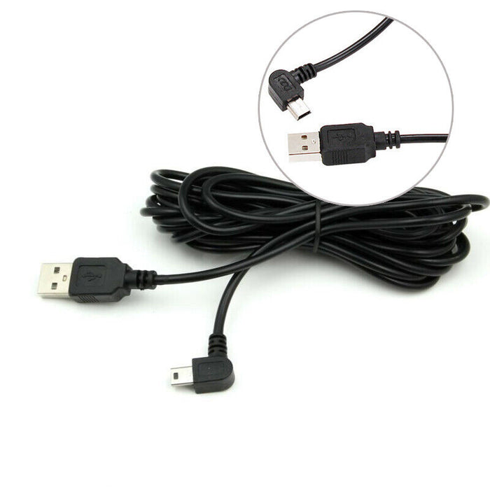 Dash Cam Mini USB Right Turn Extra Long Charging Cable 3.5M Dash Dashboard Lead