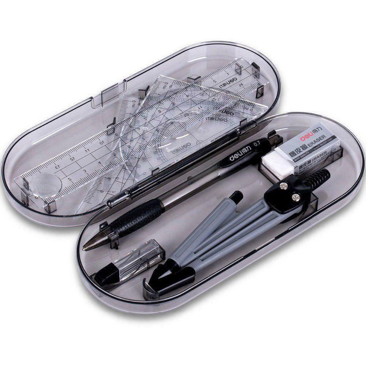 7 in 1 Drawing Compass Triangle Ruler Set School Maths Mating Tool Kit Geometric Drafting Tools