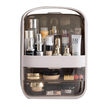 Portable Transparent Cosmetic Organizer Makeup Dust-proof Storage Box