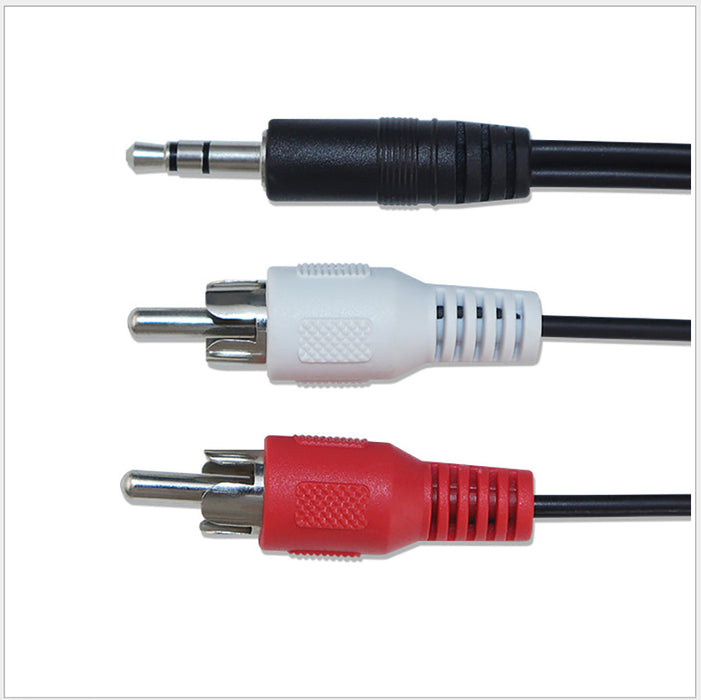 3.5mm Plug Male To 2 RCA Male AUX Stereo AV Audio Cable Adapter Cord