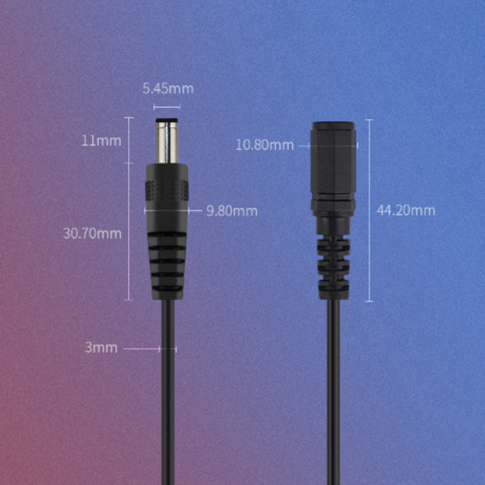 12V DC5521 DC monitoring LED Power Multi connector cable 1 Female TO 3 male