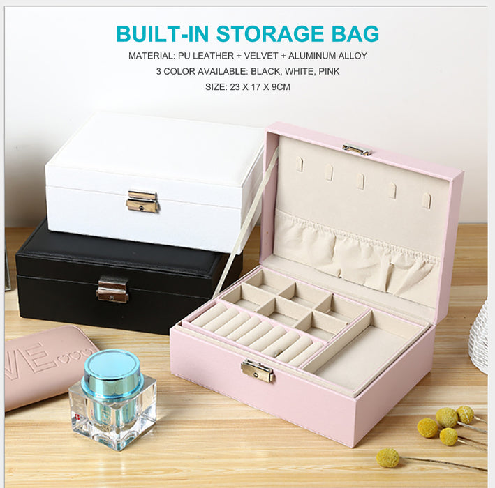 Jewelry Box Organizer Case Holder Storage Earring Ring Display Box