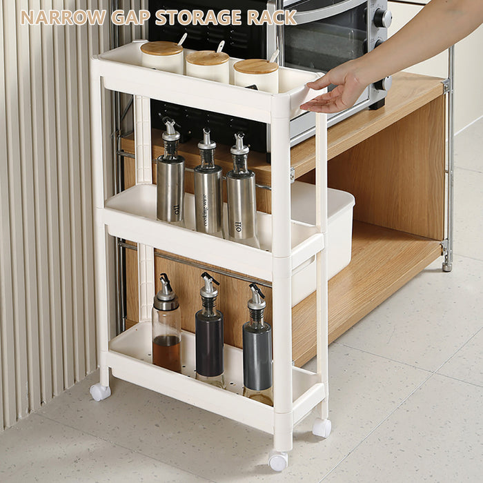 Narrow Gap Storage Rack Basket Shelf Cart Holder for kitchen and laundry Room