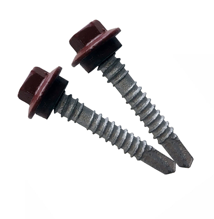 12g-14x37 100-800pcs METAL SDS HEX HEAD+WASHER Roofing Fencing Screws Colorbond