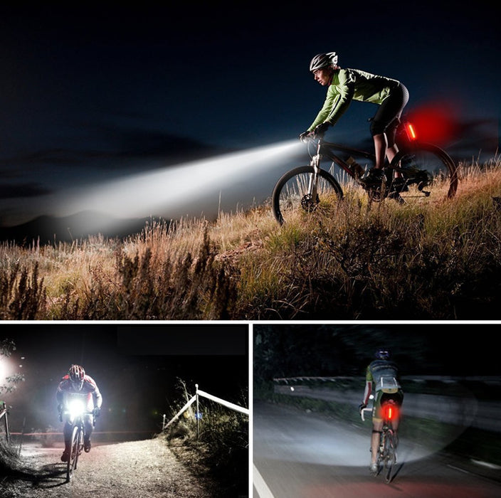 Rechargeable LED Bicycle Light USB Waterproof Cycle Headlight-Taillight Combinations