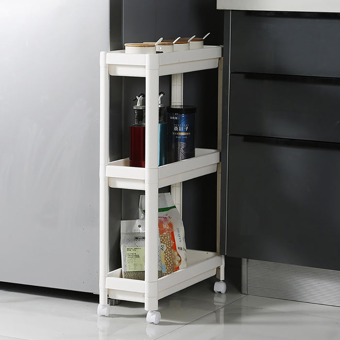 Narrow Gap Storage Rack Basket Shelf Cart Holder for kitchen and laundry Room