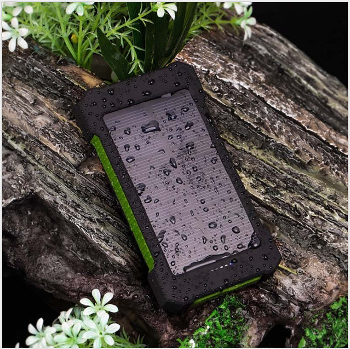 20000mAh Solar Power Bank Large Capacity Portable With LED Flashlight